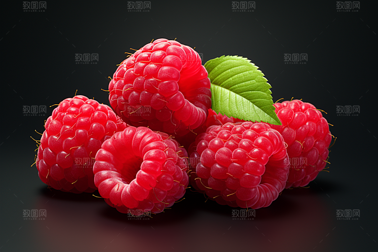 覆盆子清新植物摄影图