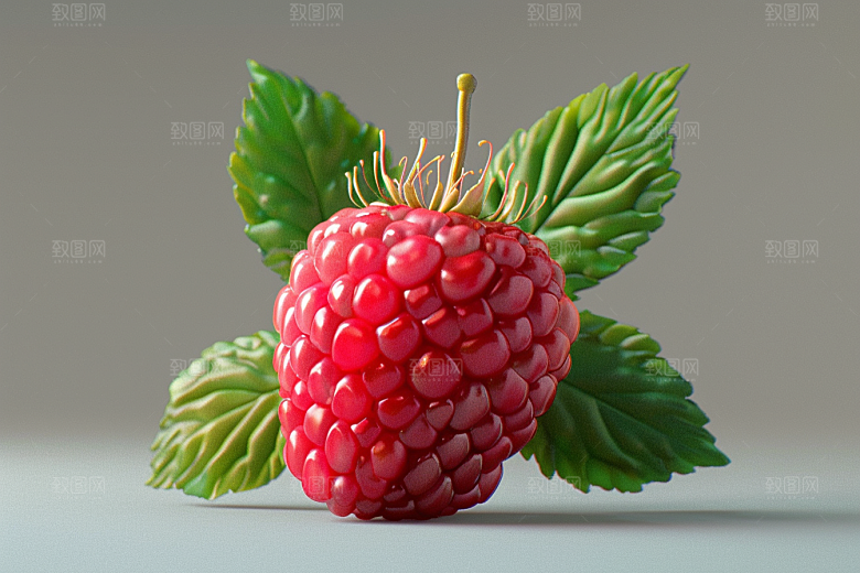 覆盆子高清树莓摄影图