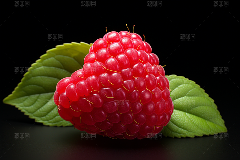 覆盆子清新树莓摄影图