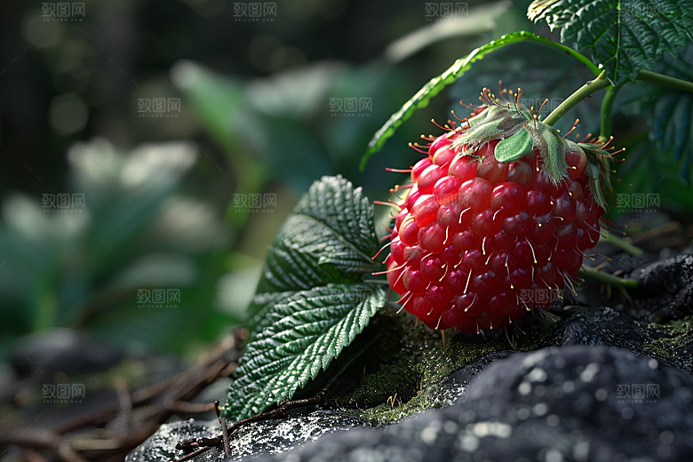 覆盆子野果植物摄影图