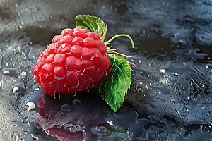 覆盆子树莓自然摄影图
