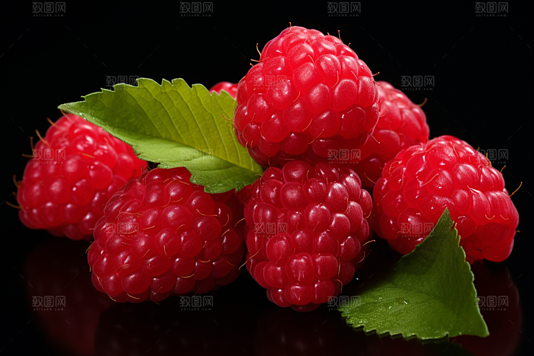 覆盆子树莓水果摄影图