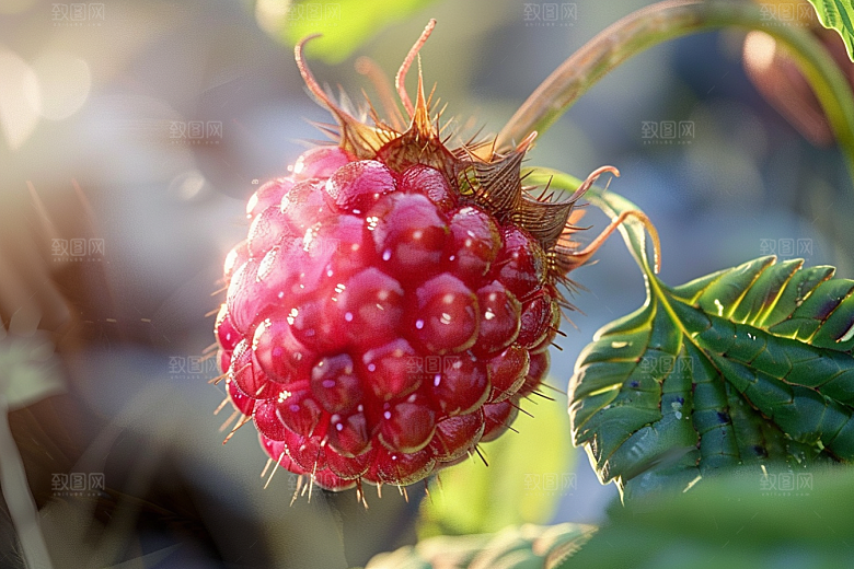 覆盆子自然美味摄影图