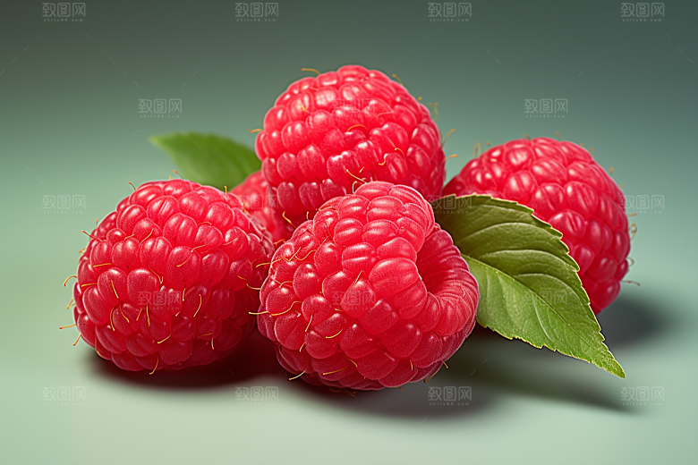 覆盆子美味野果摄影图