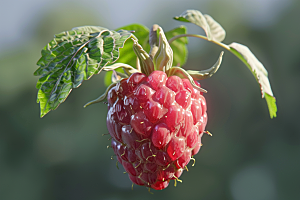 覆盆子树莓水果摄影图