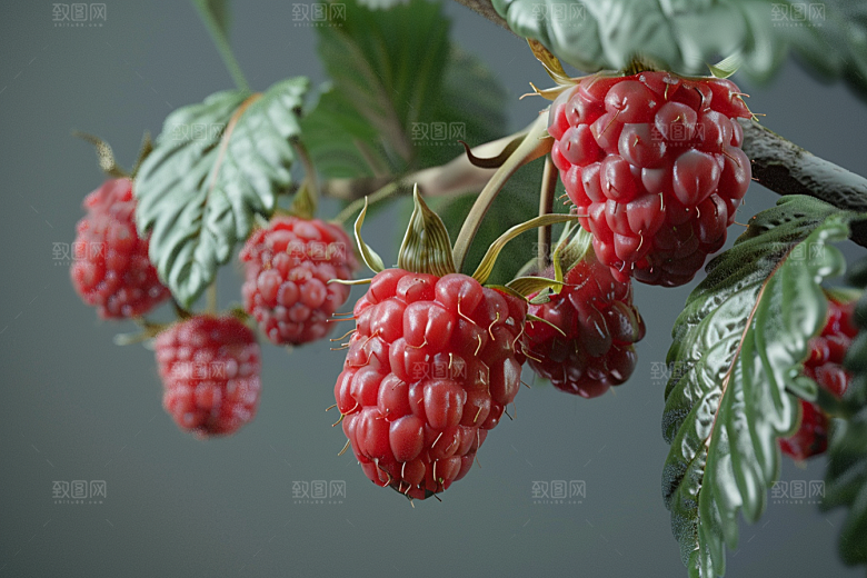 覆盆子美食自然摄影图