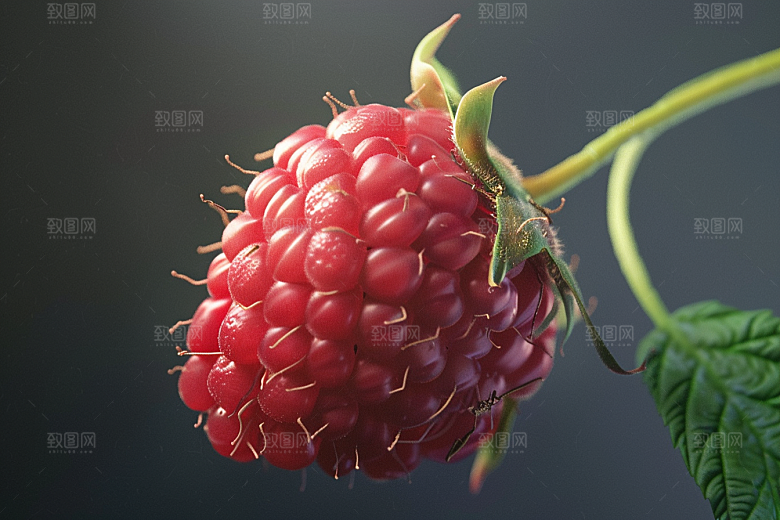 覆盆子野果植物摄影图