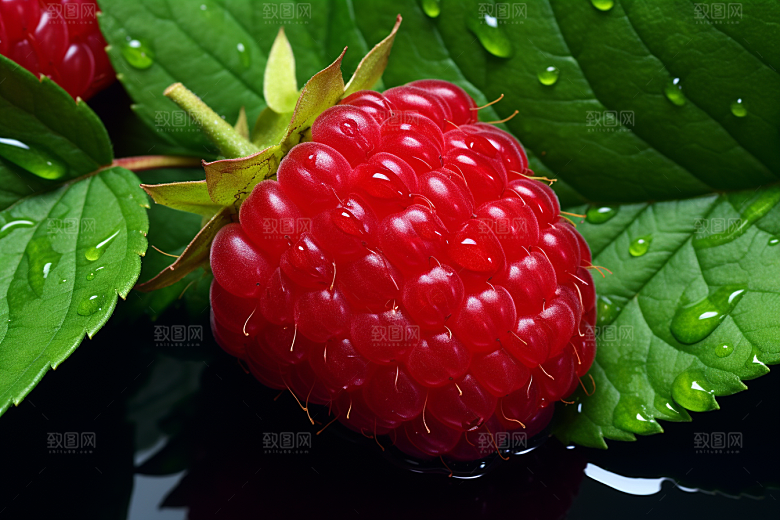 覆盆子植物美食摄影图