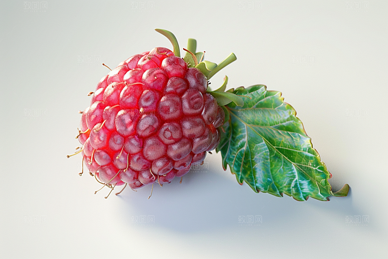 覆盆子美食植物摄影图