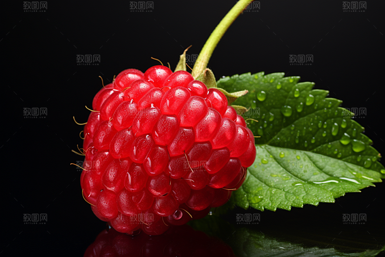 覆盆子植物美食摄影图