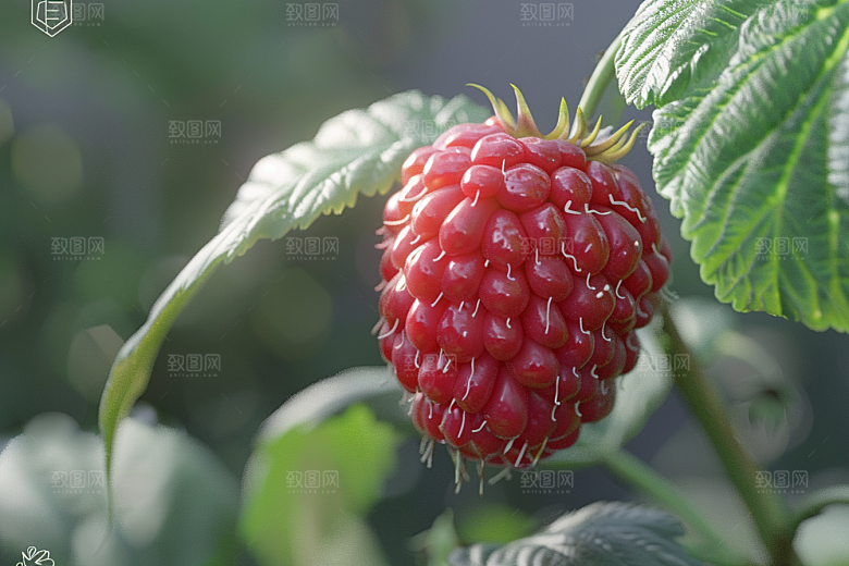 覆盆子野果植物摄影图