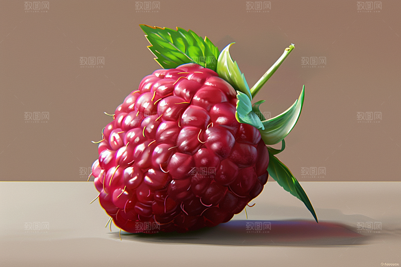 覆盆子美味野果摄影图