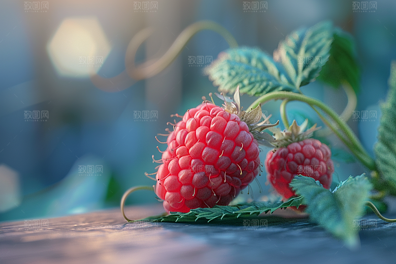 覆盆子植物清新摄影图