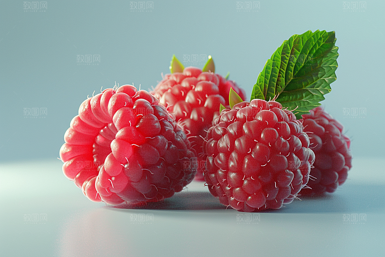 覆盆子美食高清摄影图