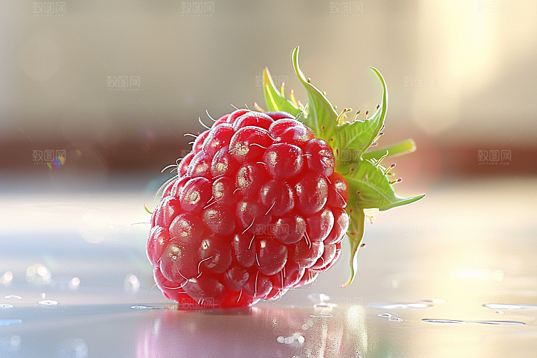覆盆子美食自然摄影图