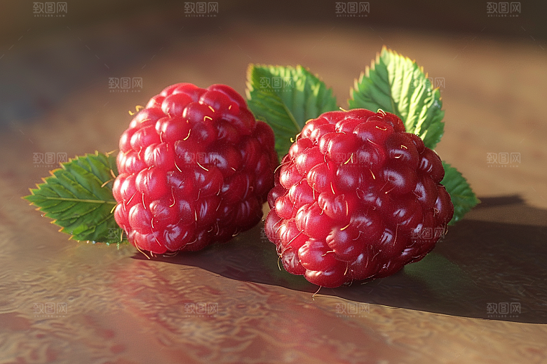 覆盆子美味树莓摄影图