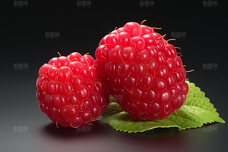 覆盆子植物野果摄影图