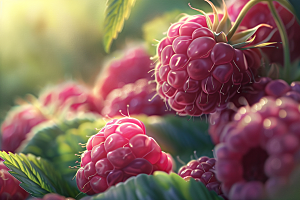 覆盆子树莓高清摄影图