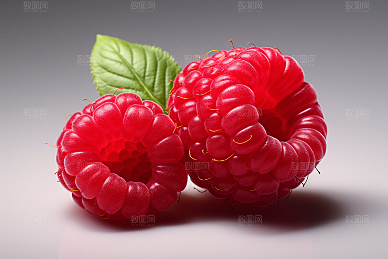 覆盆子美食水果摄影图