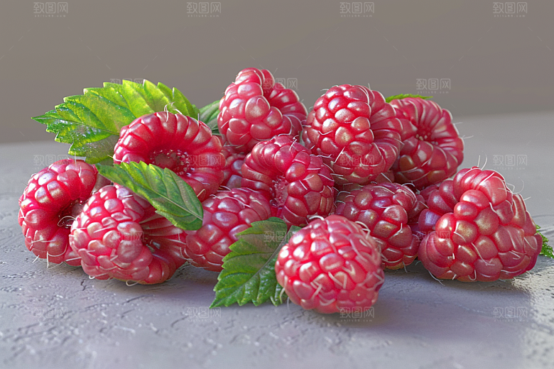 覆盆子植物美食摄影图