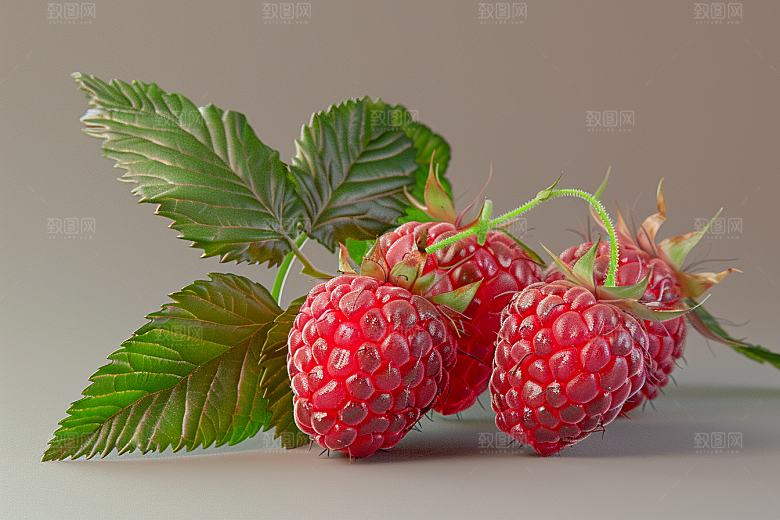 覆盆子野果植物摄影图