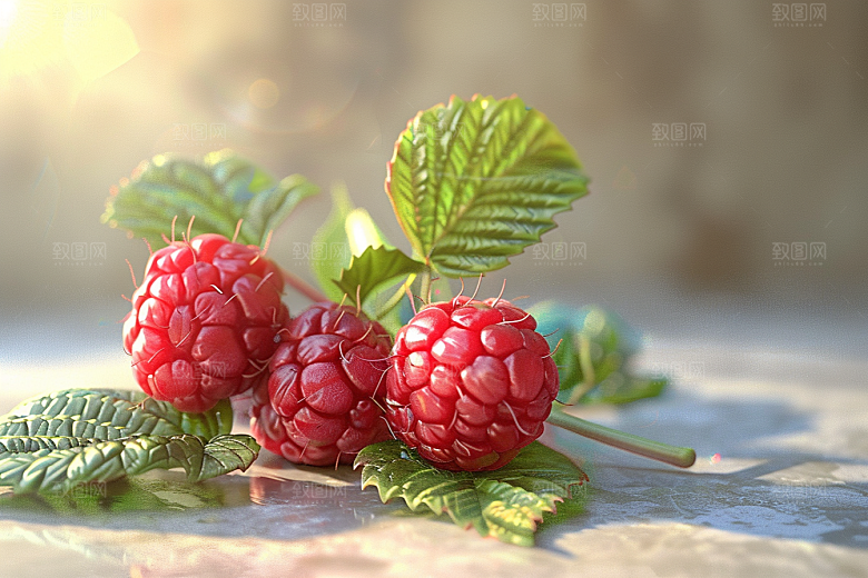 覆盆子植物清新摄影图