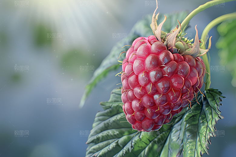 覆盆子水果美食摄影图