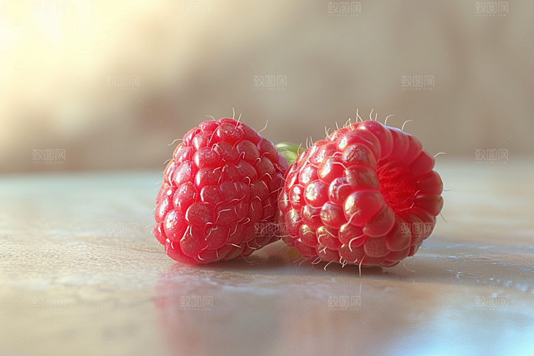 覆盆子自然美味摄影图