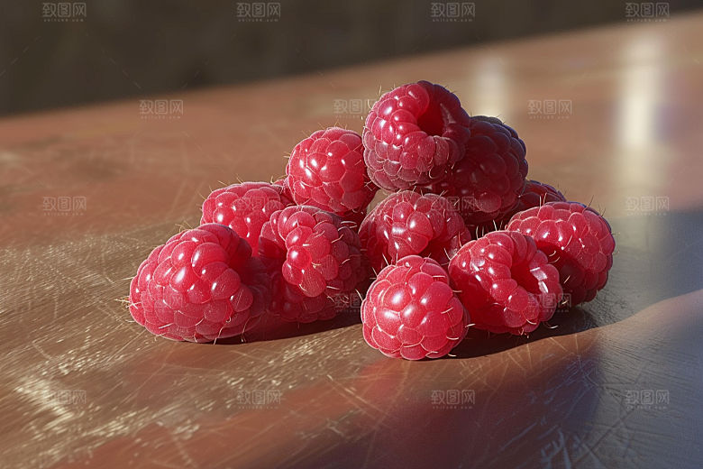 覆盆子美食自然摄影图