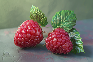覆盆子果实树莓摄影图