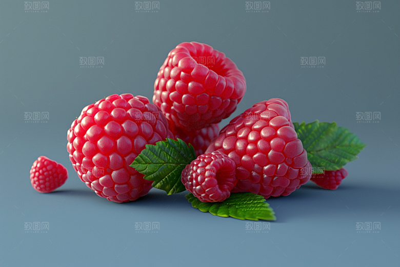 覆盆子植物自然摄影图