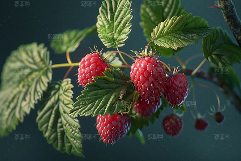 覆盆子植物高清摄影图