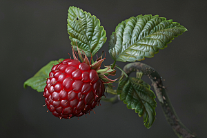 覆盆子树莓野果摄影图