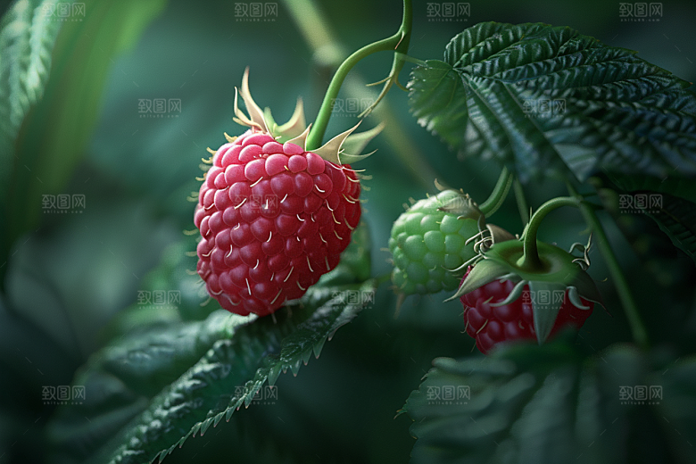 覆盆子植物高清摄影图