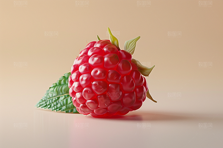 覆盆子美食自然摄影图