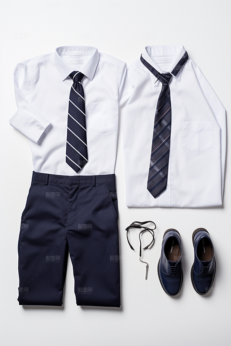 校服简洁服装摄影图