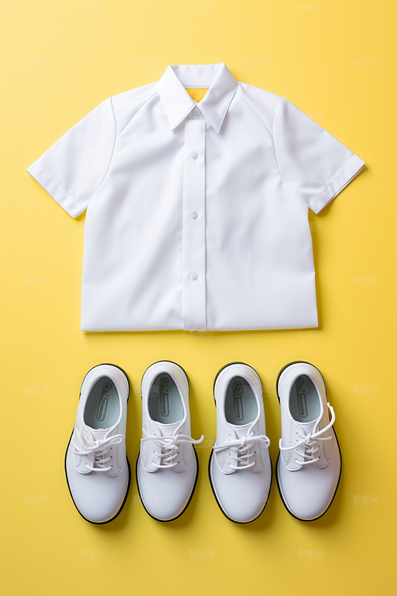 校服服装简洁摄影图