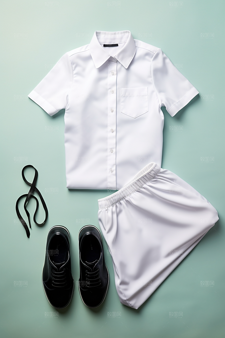 校服穿搭服装摄影图