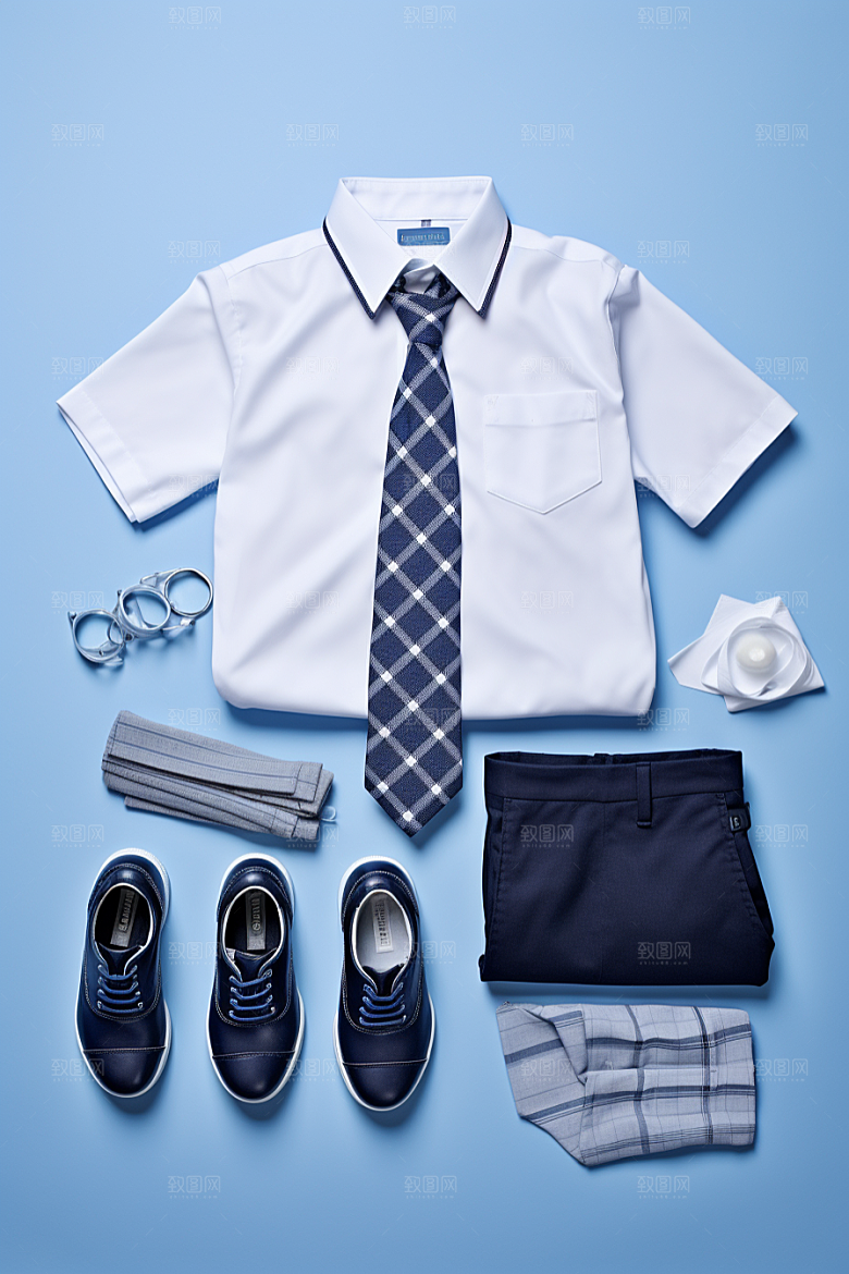校服服装OOTD摄影图