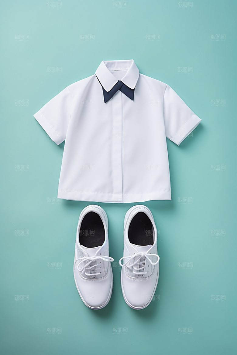 校服搭配服装摄影图