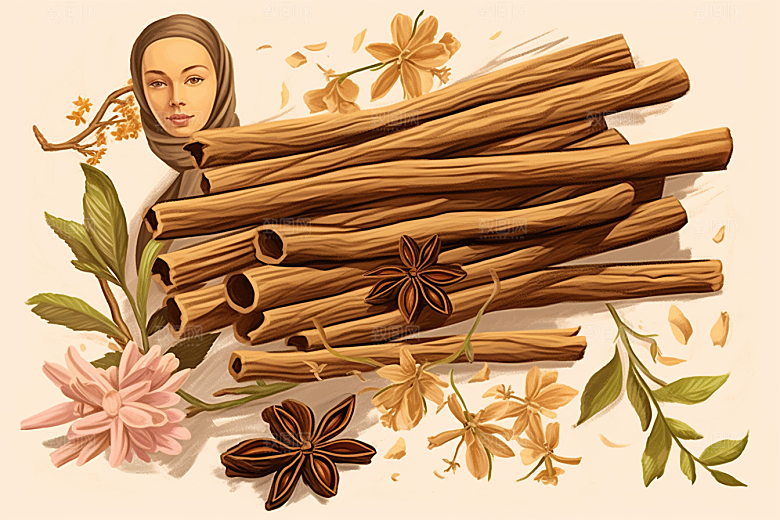 甘草中医医疗插画