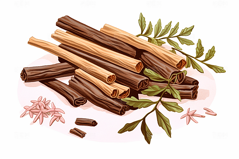 甘草医学健康插画