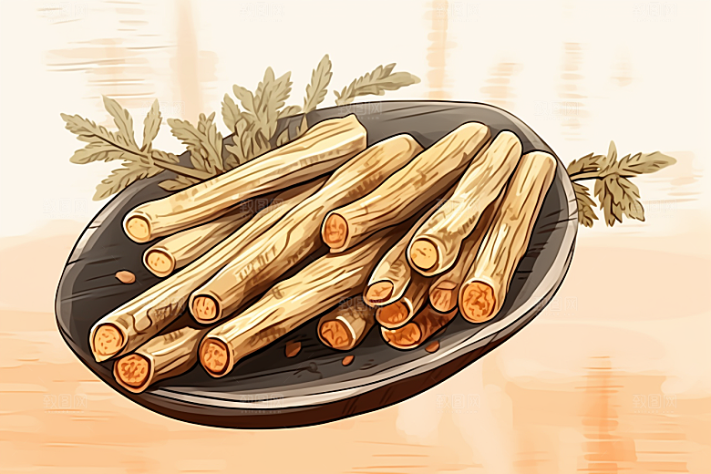 甘草手绘养生插画