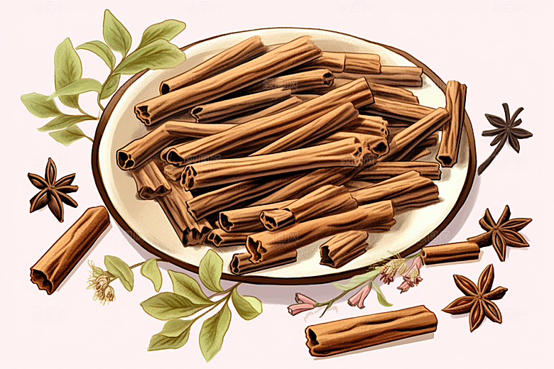甘草中医医疗插画