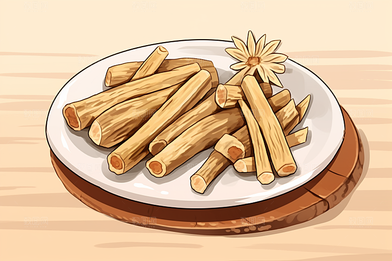 甘草药方医学插画