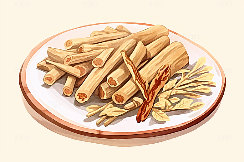 甘草保健医疗插画