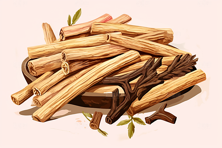 甘草健康中医插画
