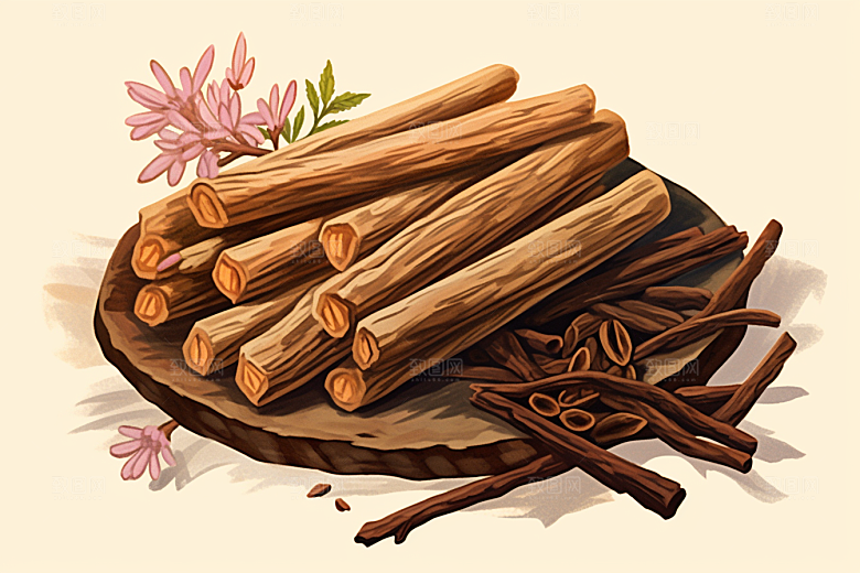 甘草保健药方插画