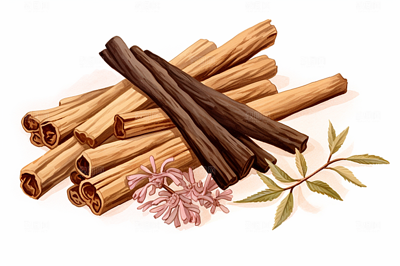 甘草医学养生插画