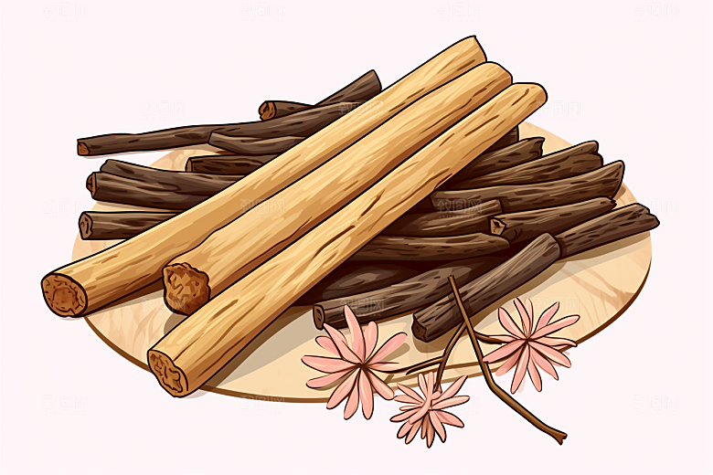 甘草健康医疗插画